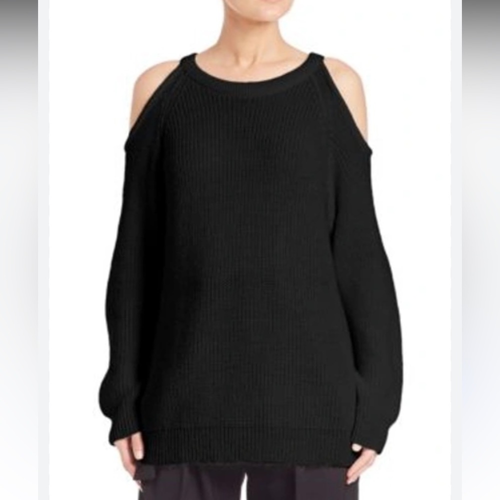 IRO Paris Lineisy black Cold Shoulder Sweater. Alpaca and wool